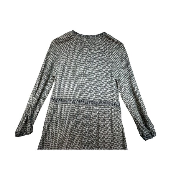 Old Navy Womens Long Sleeve V-Neck Maxi Dress Size M Black & White Floral Print - Picture 14 of 16